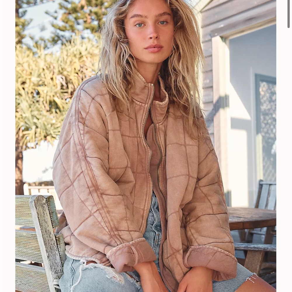 Free People Dolman Quilted Knit Jacket